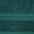 Ręcznik kąpielwoy 50x90 cm bawełniany kolor ciemnozielon z bordiurą w paski 550 g/m2 ELEN Eurofirany