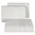 Ręcznik do rąk 50x90 cm bawełniany kolor biały z welwetową bordiurą 500 g/m2 JESSI Eurofirany