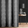 Zasłona szyta na przelotkach SORENTO grafitowo srebrna z tkaniny w szerokie połyskliwe pasy