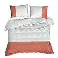 Pościel 220x200 cm z bawełny renforce kolor biały, ceglasty NOVA DUO Eurofirany