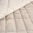 Narzuta welwetowa kremowa 170x210 cm pikowana metodą tradycyjną RIA 6 Eurofirany