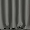 Zasłona szyta na taśmie 5 cm szara z gładkiej zaciemniającej tkaniny typu dimout