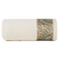Ręcznik kąpielowy 70x140 cm bawełniany kolor beżowy z designerską bordiurą 500 g/m2 EVA 17 Eva Minge Eurofirany
