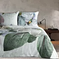 Pościel 160x200 cm z makosatyny bawełnianej kolor biały, zielony z subtelnym nadrukiem kwiatów ALICE Eva Minge Eurofirany