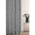 Zasłona szyta na taśmie 5 cm szara miękka, szenilowa tkanina o wyraźnym splocie i delikatnym połysku