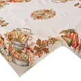 Obrus naturalno, pomarańczowy 100x100 cm gobelinowy zdobiony motywem dyń