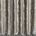 Zasłona szyta na przelotkach beżowo złocista z tkaniny welwetowej ze złotym marmurkowym nadrukiem