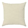 Poszewka szyta kremowa z tkaniny zaciemniającej typu dimout o naturalnym splocie, z efektem melanżu