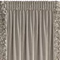 Zasłona beżowa z welwetu zdobiona aplikacją 3D róż 140x270 cm taśma - ROSES Eva Minge Eurofirany