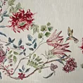 Obrus naturalno, czerwony 100x100 cm gobelinowy z motywem kwiatowym