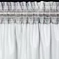 Zasłona srebrno, szara zdobiona metalicznym nadrukiem z welwetu 140x270 cm taśma TINA Eurofirany