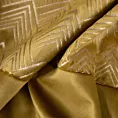 Zasłona miodowa ze złotym wzorem z błyszczącego welwetu 140x250 przelotka ELEN Eurofirany