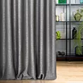 Zasłona szyta na flexach CANDY grafitowa z tkaniny z strukturalnym spolotem