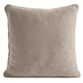 Poszewka na poduszkę 45x45 cm beżowa z szenilowej tkaniny - VANI Eurofirany