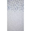 Zasłona biało, granatowa z wzorem kwitnących gałązek z delikatnej etaminy 140x250 cm przelotka ANA Eurofirany