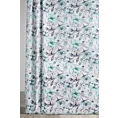 Tkanina zasłonowa o strukturze płótna z kwiatowym nadrukiem Eurofirany