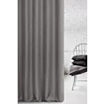 Zasłona szyta na taśmie fala stalowo szara z miękkiej tkaniny z efektem melanżu