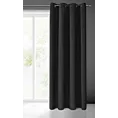 Zasłona czarna z gładkiej matowej tkaniny zaciemniającej 135x250 cm przelotka BLACKOUT Eurofirany