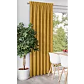 Zasłona musztardowa z tkaniny welurowej 420x260 cm taśma - Dora Eurofirany