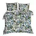 Pościel 220x200 cm bawełniana kolor zielony, biały z wzorem liści DAVOS Eurofirany