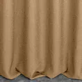 Zasłona szyta na taśmie fala złocista z tkaniny o naturalnym splocie w stylu eko