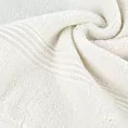 Ręcznik kąpielowy 70x140 cm bawełniany kolor kremowy 0 twist zdobiony paseczkami 550 g/m2 MOLLY Eurofirany