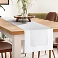 Bieżnik na stół 40x180 cm biały zdobiony kantą - LUCY - Eurofirany