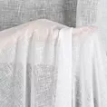 Firana szyta na taśmie fala biała z delikatnej gładkiej etaminy wykończonej obciążnikiem