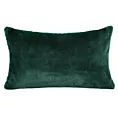 Poszewka na poduszkę 30x50 cm ciemnozielona z miękkiej futrzanej tkaniny NINA Eurofirany