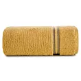 Ręcznik do rąk 30x50 cm bawełniany kolor musztardowy z błyszczącą bordiurą 530 g/m2 FILON Eurofirany