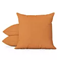 Poszewka szyta LUXOR pomarańczowa z eleganckiej lśniącej tkaniny o drobnym splocie