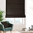 Roleta rzymska ciemnobrązowa z miękkiej tkaniny o welurowej strukturze