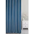 Zasłona szyta na flexach jasnoniebieska z miękkiej tkaniny welwetowej