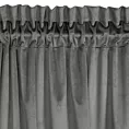 Zasłona stalowa z welwetu zdobiona falbanami 140x270 taśma CHARLOTTE 1 Eurofirany