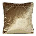 Poszewka na poduszkę 45x45 cm welwetowa zdobiona wzorem z kryształków miodowa ROYAL 9 Eurofirany