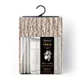 Zasłona beżowa zdobiona moherową nicią z tkaniny szyfonowej 135x250 cm przelotka SELMA Eva Mingę Eurofirany