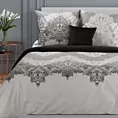 Pościel 160X200 cm bawełniana kolor jasnoszary, grafitowy z eleganckim wzorem DIVA 18 Eurofirany