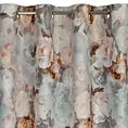 Zasłona beżowo, ruda zdobiona nadrukiem kwiatów 140x250 cm przelotkA NESSI Eurofirany