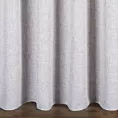 Zasłona szyta na taśmie fala CASSIA srebrna z miękkiej tkaniny o regularnym, luznym splocie, wykończona obciążnikiem