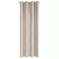 Zasłona beżowa z matowej tkaniny z widocznym naturalnym splotem 140x250 cm przelotka - ADELINA Eurofirany