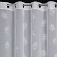 Firana biała z nadrukiem palmowych liści 140x260 cm przelotka - JESSI Eurofiarny