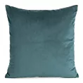 Poszewka na poduszkę 45x45 cm welwetowa o delikatnym połysku gładka ciemnoniebieska GAJA 1 Eurofirany