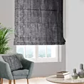 Roleta rzymska szara z miękkiej tkaniny welwetowej z efektem kreszowania