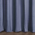 Zasłona szyta na taśmie 5 cm granatowa z miękkiej szenilowej tkaniny z efektem melanżu