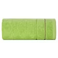Ręcznik do rąk 30x50 cm bawełniany kolor jasnozielony z kontrastującymi paseczkami 500 g/m2 SUZI Eurofirany