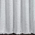 Zasłona szyta na taśmie fala biała z tkaniny z aplikacją