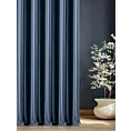 Zasłona szyta na taśmie fala granatowa z miękkiej półmatowej tkaniny welwetowej
