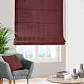 Roleta rzymska bordowa z miękkiej półmatowej tkaniny welwetowej