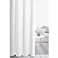 Zasłona szyta na taśmie fala biała z tkaniny typu eko