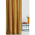 Zasłona szyta na przelotkach ceglasta z tkaniny welwetowej w pionowe prążki, wykończona obciążnikiem